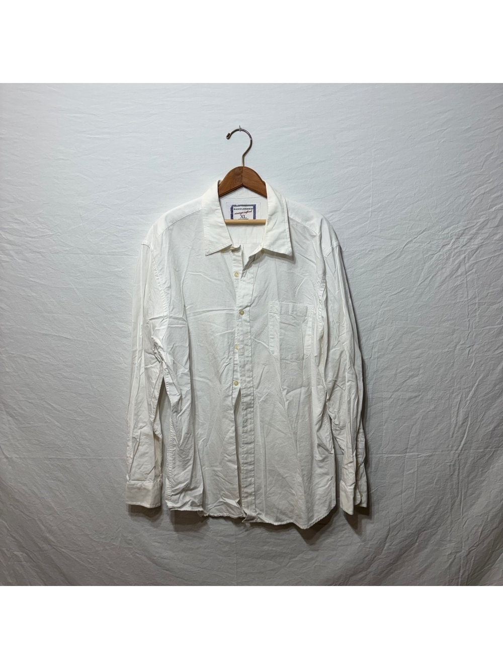 Saddlebred Vintage Oxford White Button Down Shirt XL